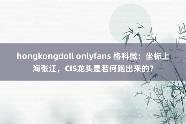 hongkongdoll onlyfans 格科微：坐标上海张江，CIS龙头是若何跑出来的？