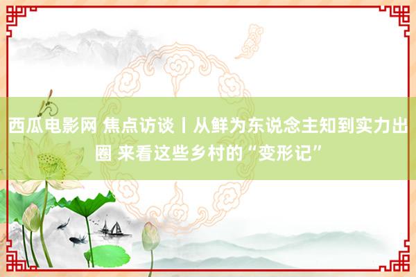 西瓜电影网 焦点访谈丨从鲜为东说念主知到实力出圈 来看这些乡村的“变形记”