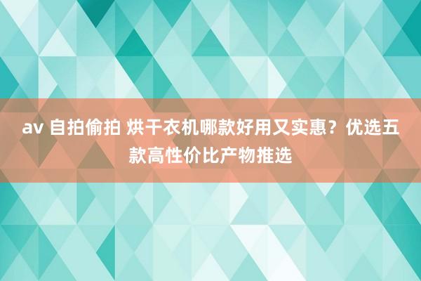av 自拍偷拍 烘干衣机哪款好用又实惠？优选五款高性价比产物推选