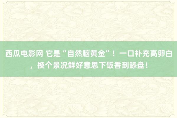 西瓜电影网 它是“自然脑黄金”！一口补充高卵白，换个景况鲜好意思下饭香到舔盘！