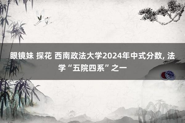 眼镜妹 探花 西南政法大学2024年中式分数， 法学“五院四系”之一