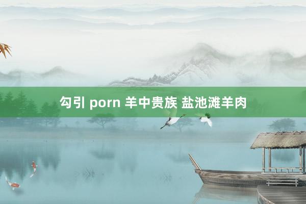 勾引 porn 羊中贵族 盐池滩羊肉