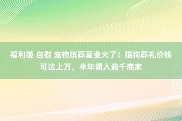 福利姬 自慰 宠物殡葬营业火了！猫狗葬礼价钱可达上万，半年涌入逾千商家