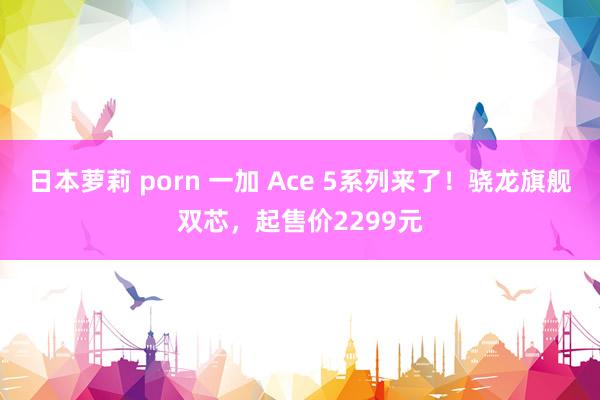 日本萝莉 porn 一加 Ace 5系列来了！骁龙旗舰双芯，起售价2299元
