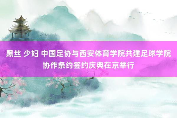 黑丝 少妇 中国足协与西安体育学院共建足球学院协作条约签约庆典在京举行