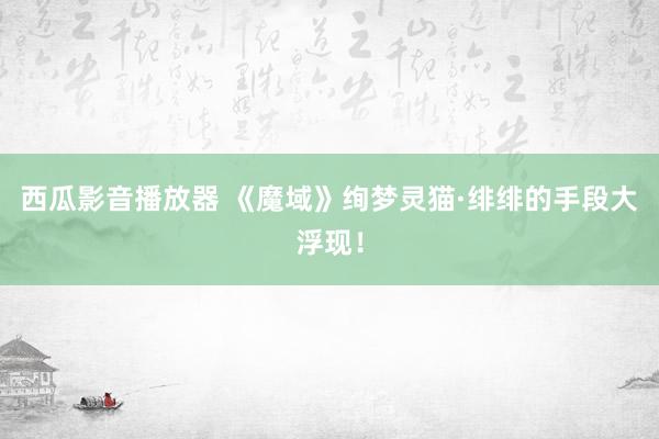 西瓜影音播放器 《魔域》绚梦灵猫·绯绯的手段大浮现！