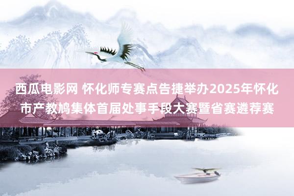 西瓜电影网 怀化师专赛点告捷举办2025年怀化市产教鸠集体首届处事手段大赛暨省赛遴荐赛