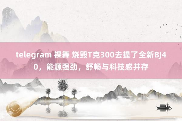 telegram 裸舞 烧毁T克300去提了全新BJ40，能源强劲，舒畅与科技感并存