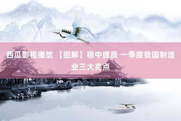 西瓜影视播放 【图解】稳中提质 一季度我国制造业三大亮点